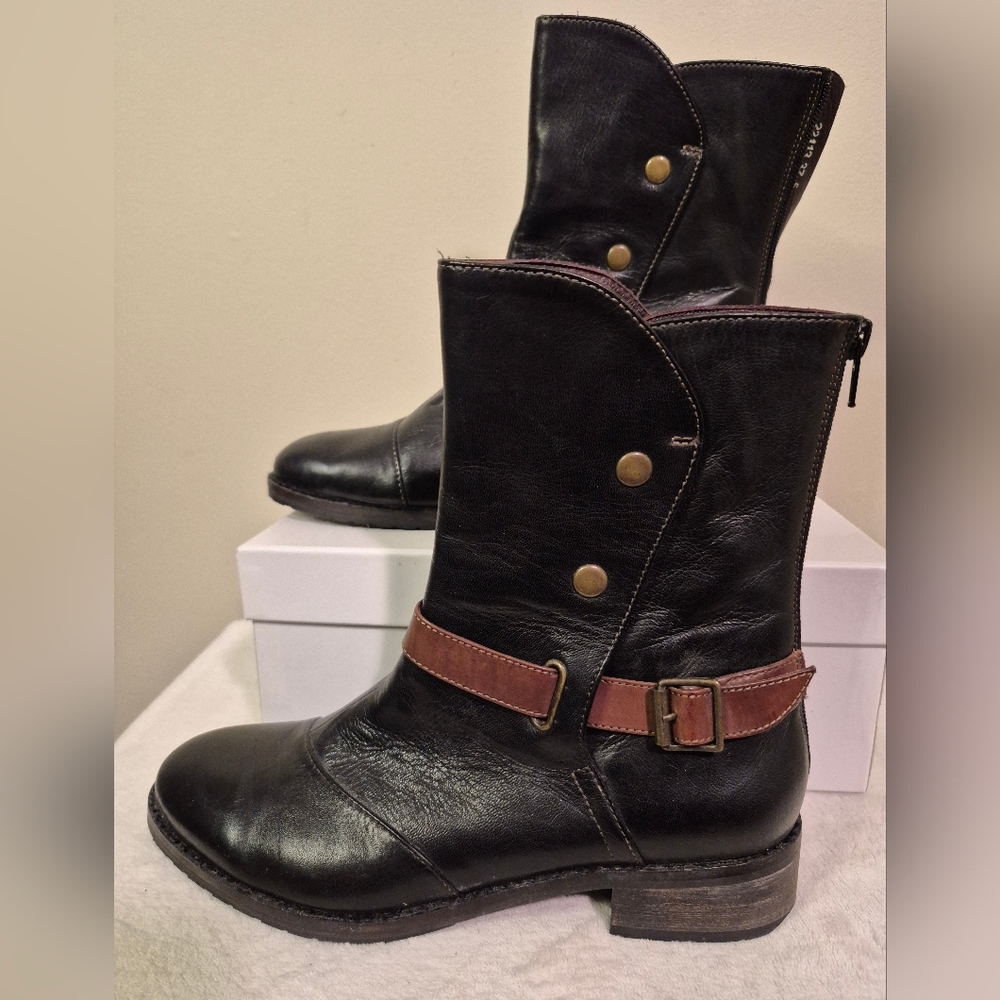 ARNOLD CHURGIN HANDMADE VINTAGE BOOT LEATHER Like New Soft Quality Comfortable